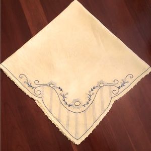 Vintage hand-stitched table topper